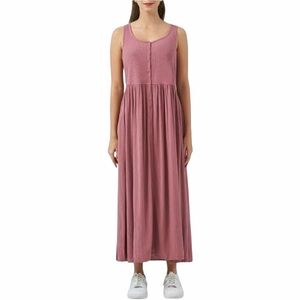 Frye Mauve Pink Button Front Sleeveless Gauze Midi Dress size Large